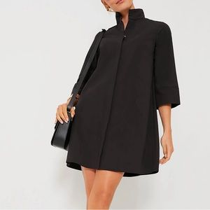 Tuckernuck Charlie mini a line 3/4 sleeve shirt dress Ladies size large black
